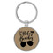 Enthoozies Aloha Beaches Light Brown 1.5" x 3.5" Laser Engraved Keychain