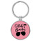 Enthoozies Aloha Beaches Pink 1.5" x 3.5" Laser Engraved Keychain