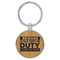 Enthoozies Beware Attack Puppy on Duty Bamboo 1.5" x 3.5" Laser Engraved Keychain