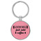 Enthoozies Instant Mom Just add Coffee Pink 1.5" x 3.5" Laser Engraved Keychain