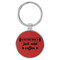 Enthoozies Instant Mom Just add Coffee Red 1.5" x 3.5" Laser Engraved Keychain