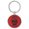Enthoozies Coffee Makes me a Less Evil Person Red 1.5" x 3.5" Laser Engraved Keychain