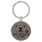 Enthoozies Easily Distracted by Paws Gray 1.5" x 3.5" Laser Engraved Keychain v2