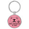 Enthoozies Easily Distracted by Paws Pink 1.5" x 3.5" Laser Engraved Keychain v2