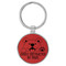 Enthoozies Easily Distracted by Paws Red 1.5" x 3.5" Laser Engraved Keychain v2