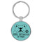 Enthoozies Easily Distracted by Paws Teal  1.5" x 3.5" Laser Engraved Keychain v2