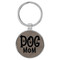 Enthoozies Dog Mom Gray 1.5" x 3.5" Laser Engraved Keychain