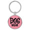 Enthoozies Dog Mom Pink 1.5" x 3.5" Laser Engraved Keychain