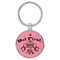 Enthoozies But First Coffee Pink 1.5 Inches by 3.5 Inches Laser Engraved Keychain