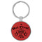 Enthoozies But First Coffee Red 1.5 Inches by 3.5 Inches Laser Engraved Keychain
