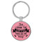 Enthoozies First I Drink the Coffee then I do the Things Pink 1.5" x 3.5" Laser Engraved Keychain