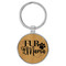 Enthoozies Fur Mama Bamboo 1.5" x 3.5" Laser Engraved Keychain