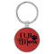 Enthoozies Fur Mama Red 1.5" x 3.5" Laser Engraved Keychain