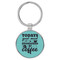Enthoozies Todays Good Mood is Sponsored by Coffee Teal  1.5" x 3.5" Laser Engraved Keychain