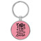 Enthoozies Coffee is my best friend Pink 1.5" x 3.5" Laser Engraved Keychain