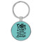 Enthoozies Coffee is my best friend Teal  1.5" x 3.5" Laser Engraved Keychain