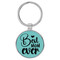 Enthoozies Best Mom Ever Teal  1.5" x 3.5" Laser Engraved Keychain