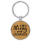 Enthoozies Be Strong and Courageous Bamboo 1.5" x 3.5" Laser Engraved Keychain