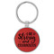 Enthoozies Be Strong and Courageous Red 1.5" x 3.5" Laser Engraved Keychain