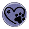 Enthoozies Dog Paw Heart 2.25" Refrigerator Magnet