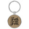 Enthoozies Faith Over Fear Religious Light Brown 1.5" x 3" Laser Engraved Keychain Backpack Pull