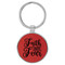 Enthoozies Faith Over Fear Religious Red 1.5" x 3" Laser Engraved Keychain Backpack Pull