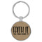 Enthoozies Faith It Till You Make It Religious Light Brown 1.5" x 3" Laser Engraved Keychain Backpack Pull