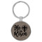 Enthoozies He Is Risen Religious Gray 1.5" x 3" Laser Engraved Keychain Backpack Pull