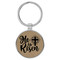 Enthoozies He Is Risen Religious Light Brown 1.5" x 3" Laser Engraved Keychain Backpack Pull