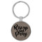 Enthoozies Rise up and Pray Religious Gray 1.5" x 3" Laser Engraved Keychain Backpack Pull