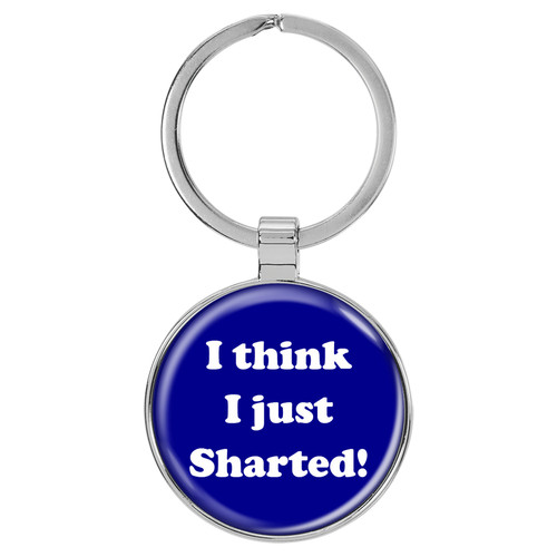 Enthoozies I Think I Just Sharted! Fart Dark Blue 1.5" x 3.5" Domed Keychain Backpack Pull