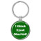 Enthoozies I Think I Just Sharted! Fart Green 1.5" x 3.5" Domed Keychain Backpack Pull