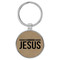 Enthoozies I Choose Jesus Religious Light Brown 1.5" x 3" Laser Engraved Keychain Backpack Pull