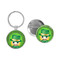 Enthoozies Happy St. Patrick's Day! Emoji 1.5" x 3.5" Domed Keychain Backpack Pull and 1.5" Pinback Button