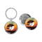 Enthoozies Beach Tree Sunset  1.5" x 3.5" Domed Keychain Backpack Pull and 1.5" Pinback Button v5