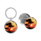Enthoozies Beach Tree Sunset  1.5" x 3.5" Domed Keychain Backpack Pull and 1.5" Pinback Button v6