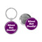 Enthoozies Silent But Deadly! Fart Magenta 1.5" x 3" Domed Keychain Backpack Pull and 1.5" Pinback Button