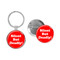Enthoozies Silent But Deadly! Fart Red 1.5" x 3" Domed Keychain Backpack Pull and 1.5" Pinback Button