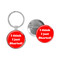 Enthoozies I Think I Just Sharted! Fart Red 1.5" x 3" Domed Keychain Backpack Pull and 1.5" Pinback Button