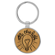 Enthoozies Be The Light Religious Bamboo 1.5" x 3" Laser Engraved Keychain Backpack Pull