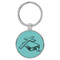 Enthoozies Holy Cross Bible Religious Teal  1.5" x 3" Laser Engraved Keychain Backpack Pull