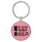 Enthoozies Fart Zone Passing Gas Funny Pink 1.5" x 3" Laser Engraved Keychain Backpack Pull