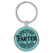 Enthoozies World's Best Farter I Mean Father Funny Teal  1.5" x 3" Laser Engraved Keychain Backpack Pull