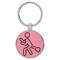 Enthoozies Stick Figure Farting Passing Gas Funny Pink 1.5" x 3" Laser Engraved Keychain Backpack Pull