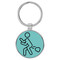 Enthoozies Stick Figure Farting Passing Gas Funny Teal  1.5" x 3" Laser Engraved Keychain Backpack Pull