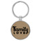 Enthoozies Family Love Religious Light Brown 1.5" x 3" Laser Engraved Keychain Backpack Pull