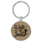 Enthoozies Walk by Faith Religious Light Brown 1.5" x 3" Laser Engraved Keychain Backpack Pull