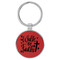 Enthoozies Walk by Faith Religious Red 1.5" x 3" Laser Engraved Keychain Backpack Pull