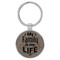 Enthoozies My Family is my Life Gray 1.5" x 3" Laser Engraved Keychain Backpack Pull