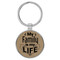 Enthoozies My Family is my Life Light Brown 1.5" x 3" Laser Engraved Keychain Backpack Pull